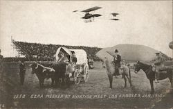 Ezra Meeker at Aviation Meet Jan 1910 Postcard