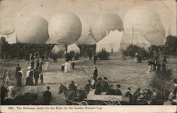 The Balloons, ready for the Race for the Gordon Bennett Cup Postcard