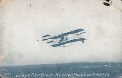 Curtiss First Flight Los Angeles, CA Postcard Postcard Postcard