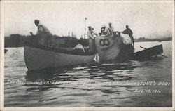 Lifesavers in a Vain Effort to Recover St. Croix Johnstone's Body - 1911 Aircraft Postcard Postcard Postcard