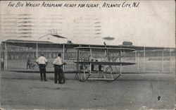 The Big Wright Aeroplane Ready for Flight Atlantic City, NJ Postcard Postcard Postcard