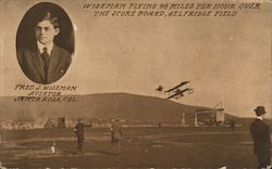 Wiseman Flying 48 Miles per Hour Over the Score Board, Selfridge Field Postcard