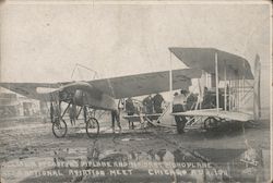 Collision of Coffyn's Biplane and Moisant Monoplane Chicago, IL Postcard Postcard Postcard