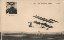 76. L'Aviateur Tetar, sur biplan Bristol Aviators Postcard Postcard Postcard
