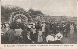 Die Katastrophe des Zeppelin'schen Luftschiffes bei Echterdingen am Nachmittage des 5, August 1908 Postcard
