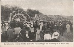 Die Katastrophe des Zeppelin'schen Luftschiffes bei Echterdingen am Nachmittage des 5, August 1908 Germany Airships Postcard Pos Postcard