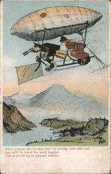 When I Invent This Air-ship True Postcard