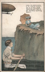 I'd Rather Be in a Rowing Boat Looking Up, Than in an Airship Looking Down Postcard