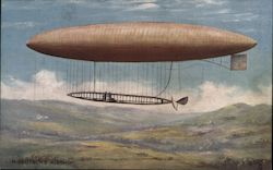 "The La Ville de Paris" Airships Postcard Postcard Postcard