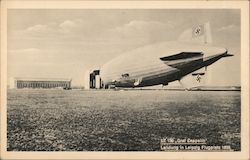 LZ 130 Graf Zeppelin Landung in Leipzig Flugplatz 1939 Postcard
