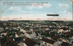 Graf Zeppelins Retourfahrt von Frankfurt a.M. am 2, April 1909 Postcard