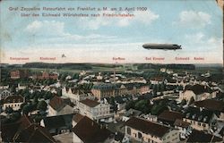 Graf Zeppelins Retourfahrt von Frankfurt a.M. am 2, April 1909 Germany Airships Postcard Postcard Postcard