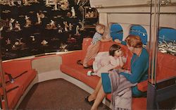 Lounge on PSA Electra Jets Postcard