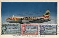 Ethiopian Airlines Pressurized 300-Miles-An-Hour Convair-Liner Postcard