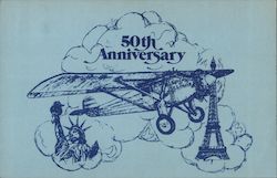 50th Anniversary Lindbergh Flight Postcard