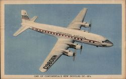 One of Continental's New Doublas DC-6B's Postcard