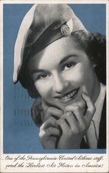 A Charming Air Hostess - Pennsylvania-Central Airlines Postcard