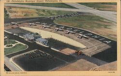 Philadelphia Municipal Airport Postcard