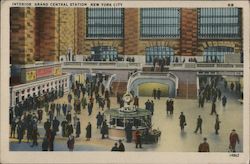 Interior, Grand Central Station Postcard