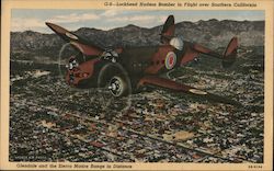 G-9--Lockheed Hudson Bomber in Flight over Southern California Postcard