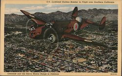 G-9--Lockheed Hudson Bomber in Flight over Southern California Air Force Postcard Postcard Postcard