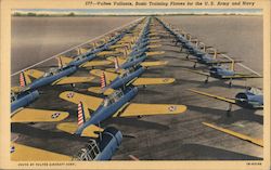 Vultee Valiants, Basic Training Planes for the U.S. Army and Navy Air Force Postcard Postcard Postcard