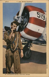 "-and Aerial Gunnery" Postcard