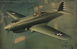 Fast New Curtiss P-40 Pursuit Plane, U.S. Army Air Corps. Postcard