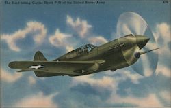 The Hard-hitting Curtiss Hawk P-40 of the United States Army Air Force Postcard Postcard Postcard