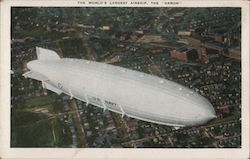 The World's Largest Airship, The "Akron" Postcard