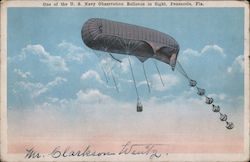 Navy Observation Balloon in Flight Postcard