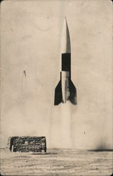 F-232 V-2 Rocket Leaving Ground Postcard