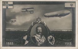 Kaiser Wilhelm-25 years of Aviation 1888-1913 Postcard
