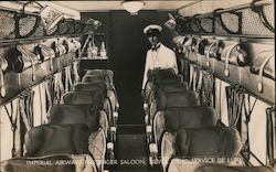 Imperial Airways Passenger Saloon, Silver Wing Service De Luxe Postcard