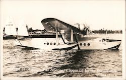 Giant 32 Passenger Pan American Clipper off for the Spanish Main Aircraft Gerecke Postcard Postcard Postcard