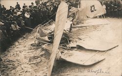 Cal Rodgers Fatal Crash, April 3, 1912 Postcard