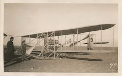 Two wing Airplane #9 in field Postcard