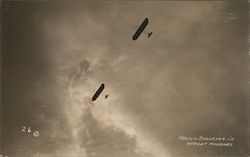 Honey & Brookins in Wright Machines Postcard