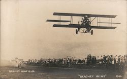 Barney Oldfield - "Beachey Wins" Postcard