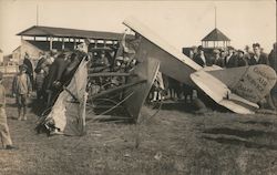 Early Crash at Air Show Cadillac, MI Postcard Postcard Postcard