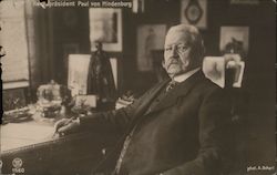 Reichspräsident Paul von Hindenburg Germany A. Scherf Postcard Postcard Postcard