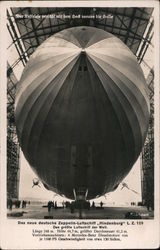 The Hindenburg Zeppelin Postcard