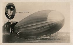 Dr. Hubo Eckener - Graf Zeppelin Airships Postcard Postcard Postcard