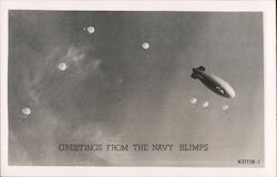 Greetings from the Navy Blimp Postcard