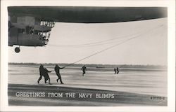 Greetings from the Navy Blimps Airships Postcard Postcard Postcard