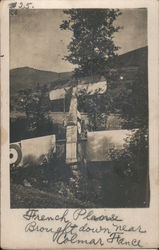WWI French Plane Brought Down Near Colmar, France Postcard