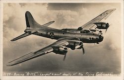 Boeing "B-17E" - Largest and Most Deadly of the Flying Fortresses Postcard