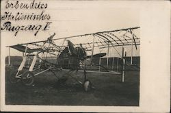 1916 WWI Airplane on a Field Postcard