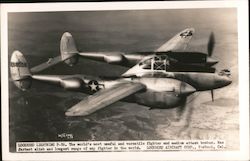 Lockheed Lightning P-38 Burbank, CA W. J. Gray Postcard Postcard Postcard