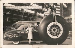Wheel of a Douglas B-19 Next to a Car Aircraft WJ Gray Postcard Postcard Postcard